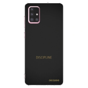 Picasee Samsung Galaxy A71 A715F Hülle - Transparentes Silikon - Discipline