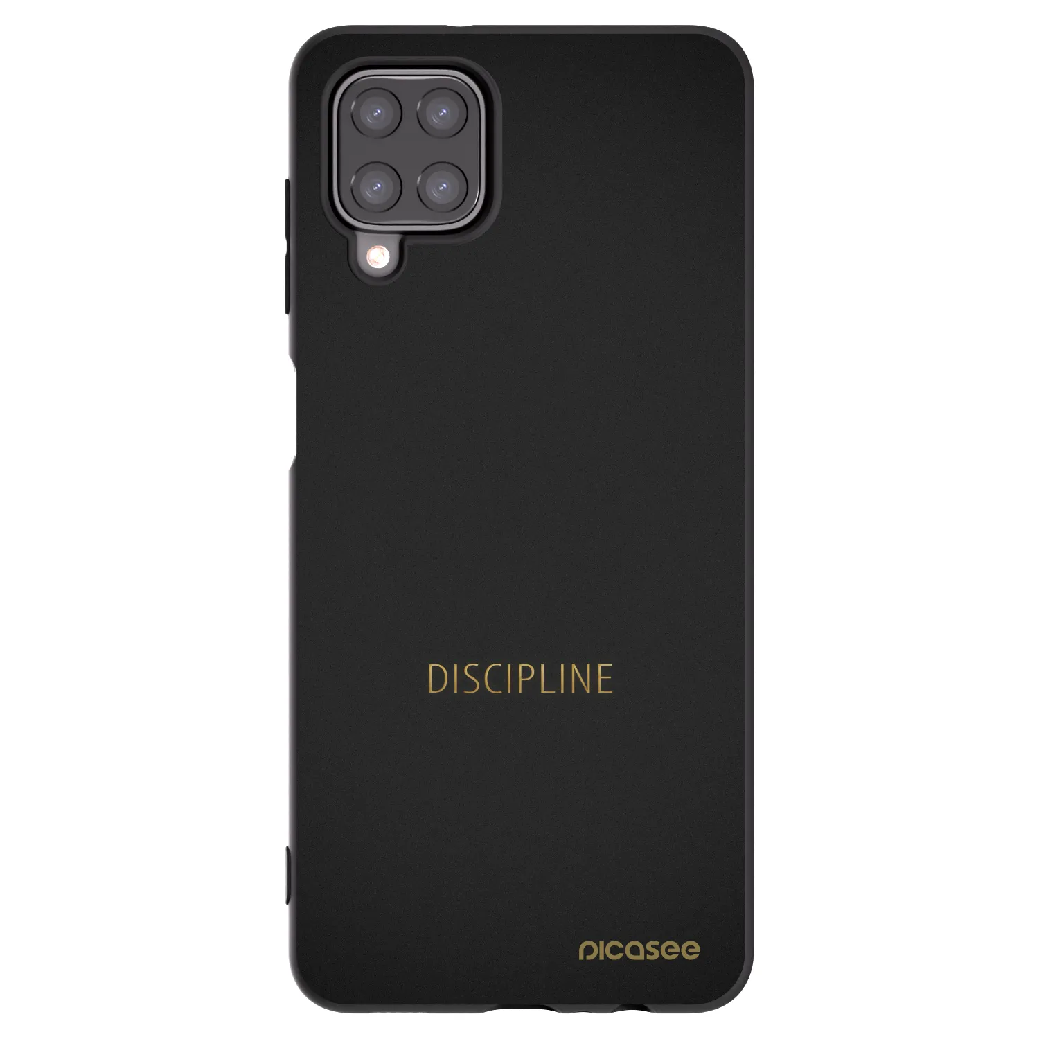 Picasee Samsung Galaxy A12 A125F Hülle - Schwarzes Silikon - Discipline