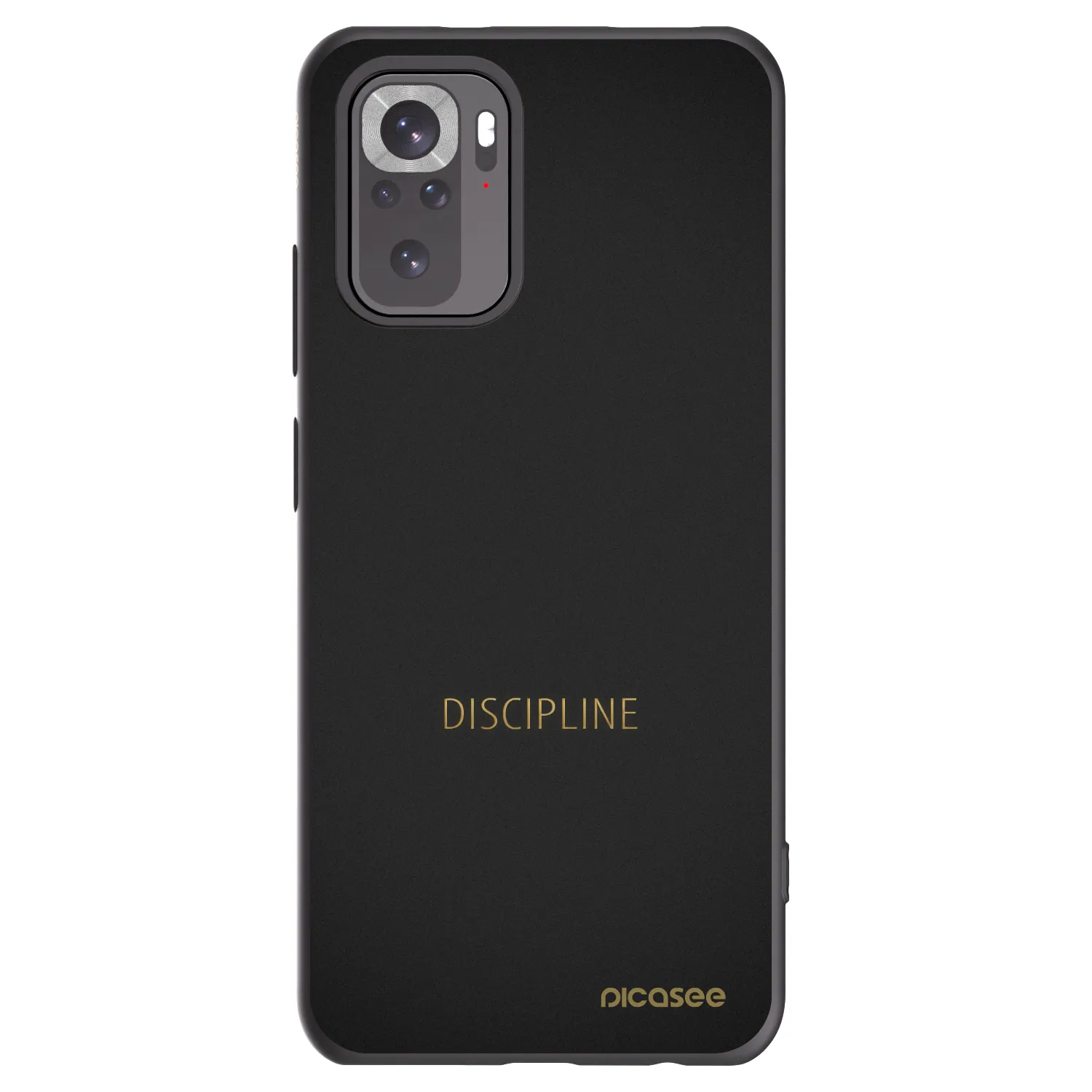 Picasee Xiaomi Redmi Note 10 Hülle - Schwarzes Silikon - Discipline