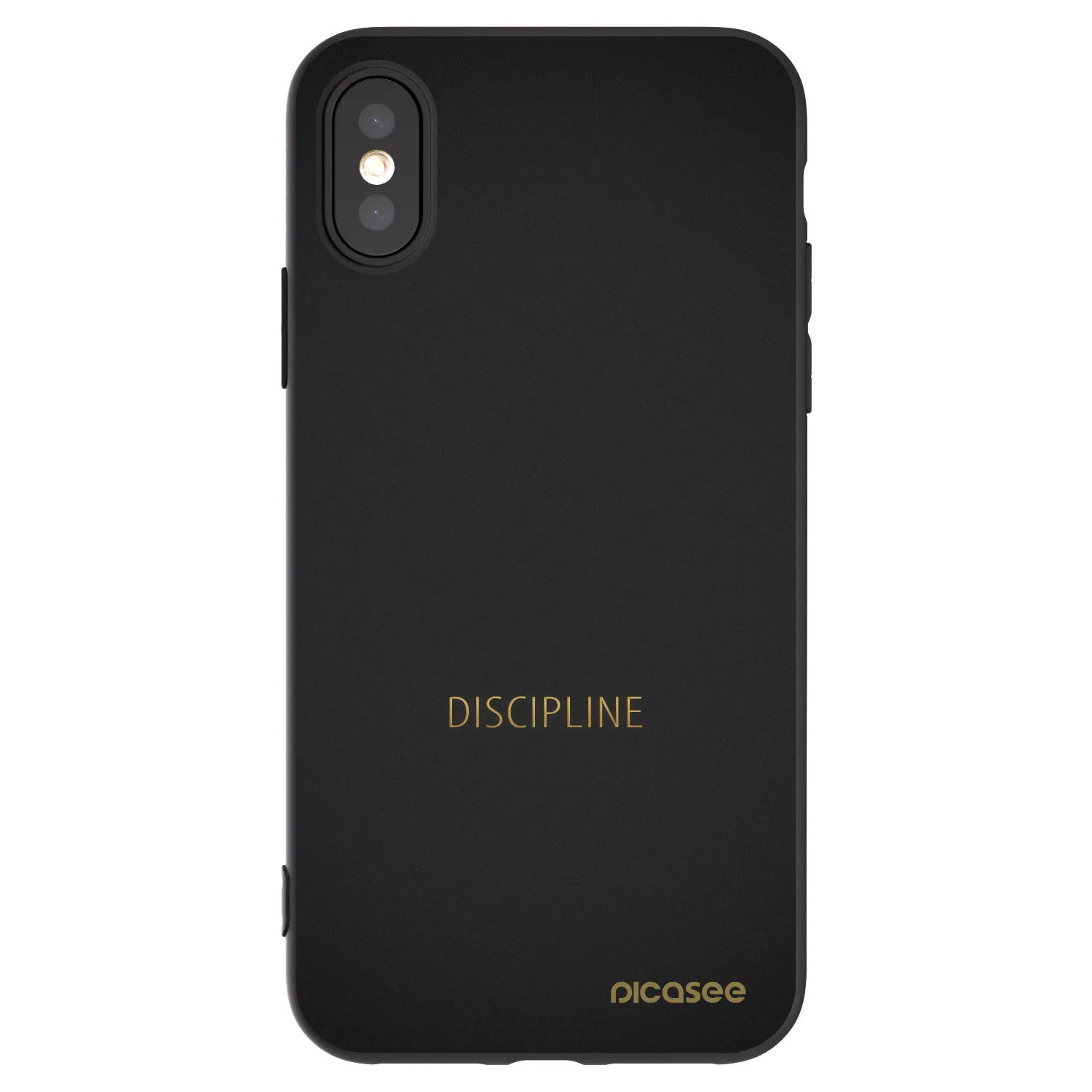 Picasee Apple iPhone X/XS Hülle - Schwarzes Silikon - Discipline