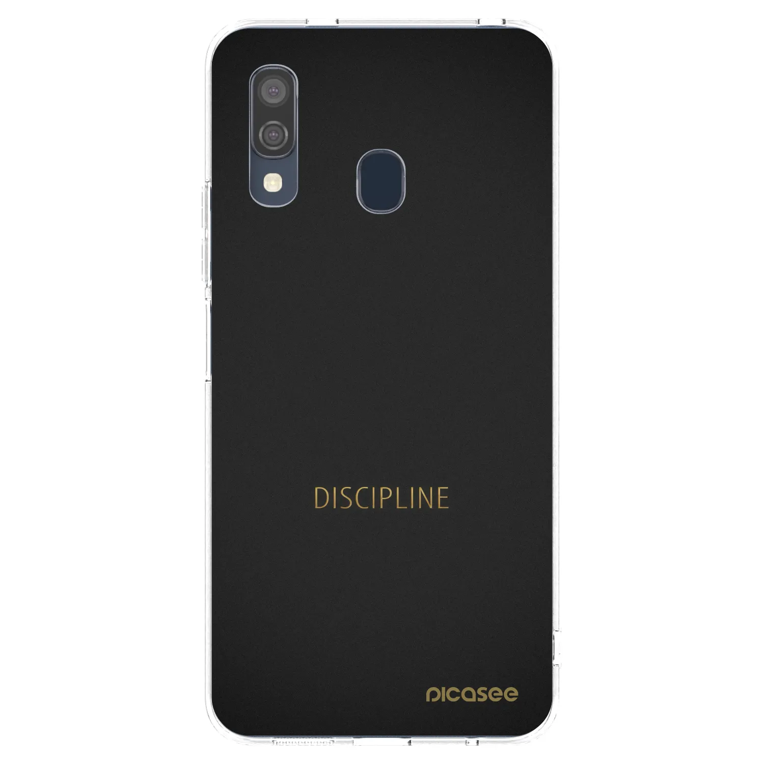 Picasee Samsung Galaxy A40 A405F Hülle - Transparentes Silikon - Discipline