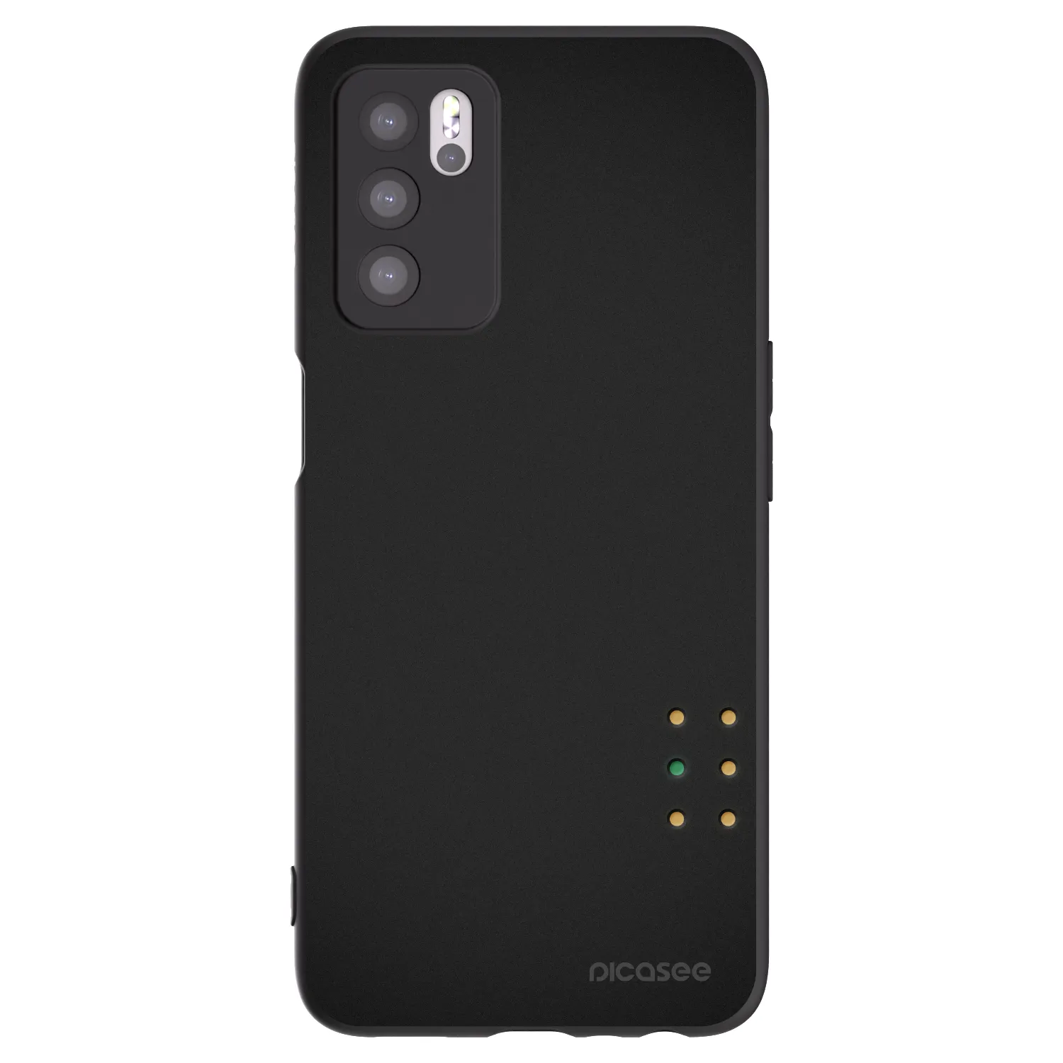Picasee OPPO A16 Hülle - Schwarzes Silikon - Pulse
