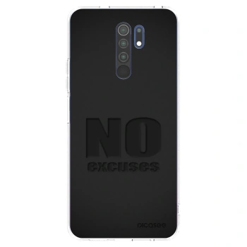 Picasee Xiaomi Redmi 9 Hülle - Transparentes Silikon - No Excuses