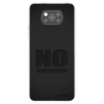 Picasee Xiaomi Poco X3 Hülle - Schwarzes Silikon - No Excuses