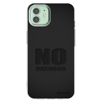 Picasee Apple iPhone 12 Hülle - Transparentes Silikon - No Excuses