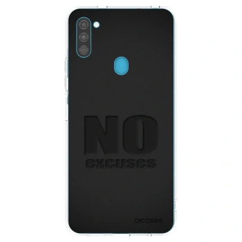 Picasee Samsung Galaxy M11 Hülle - Transparentes Silikon - No Excuses
