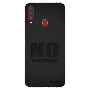 Picasee Samsung Galaxy A20s Hülle - Transparentes Silikon - No Excuses