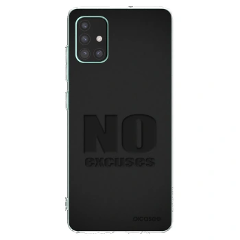 Picasee Samsung Galaxy M51 M515F Hülle - Transparentes Silikon - No Excuses