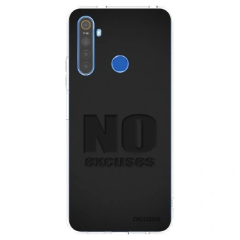 Picasee Realme 5 Hülle - Transparentes Silikon - No Excuses