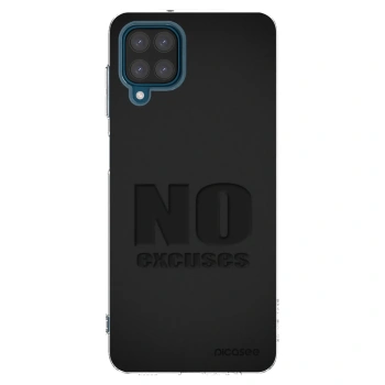Picasee Samsung Galaxy A12 A125F Hülle - Transparentes Silikon - No Excuses