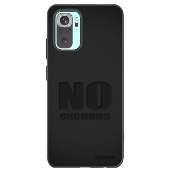 Picasee Xiaomi Redmi Note 10 Pro Hülle - Schwarzes Silikon - No Excuses