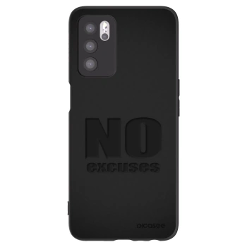 Picasee OPPO A16 Hülle - Schwarzes Silikon - No Excuses