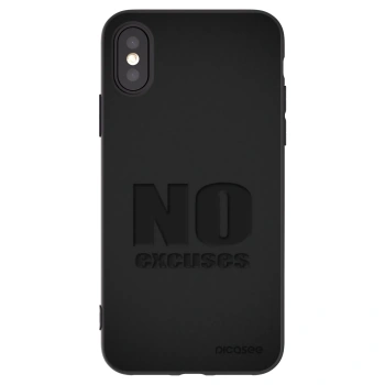Picasee Apple iPhone X/XS Hülle - Schwarzes Silikon - No Excuses