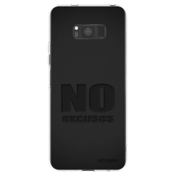Picasee Samsung Galaxy S8 G950F Hülle - Transparentes Silikon - No Excuses