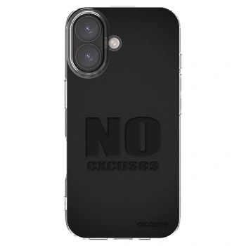 Picasee Apple iPhone 16 Hülle - Transparentes Silikon - No Excuses
