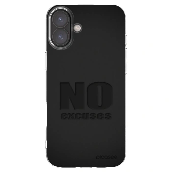 Picasee Apple iPhone 16 Plus Hülle - Transparentes Silikon - No Excuses