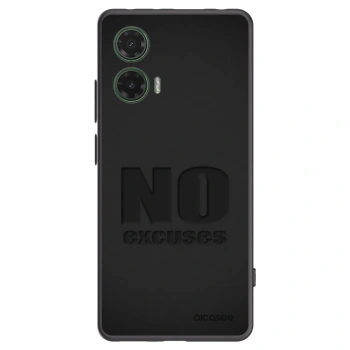 Picasee Motorola Moto G35 5G Hülle - Schwarzes Silikon - No Excuses