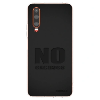 Picasee Huawei P30 Hülle - Transparentes Silikon - No Excuses