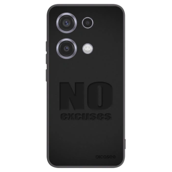 Picasee Xiaomi Redmi Note 14S Hülle - Schwarzes Silikon - No Excuses