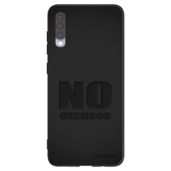 Picasee Samsung Galaxy A70 A705F Hülle - Schwarzes Silikon - No Excuses