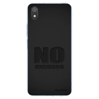 Picasee Xiaomi Redmi 7A Hülle - Transparentes Silikon - No Excuses