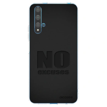 Picasee Huawei Nova 5T Hülle - Transparentes Silikon - No Excuses