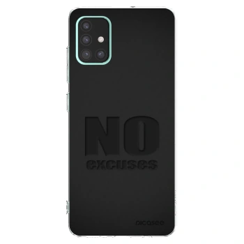 Picasee Samsung Galaxy A51 A515F Hülle - Transparentes Silikon - No Excuses