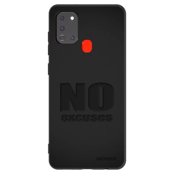 Picasee Samsung Galaxy A21s Hülle - Schwarzes Silikon - No Excuses