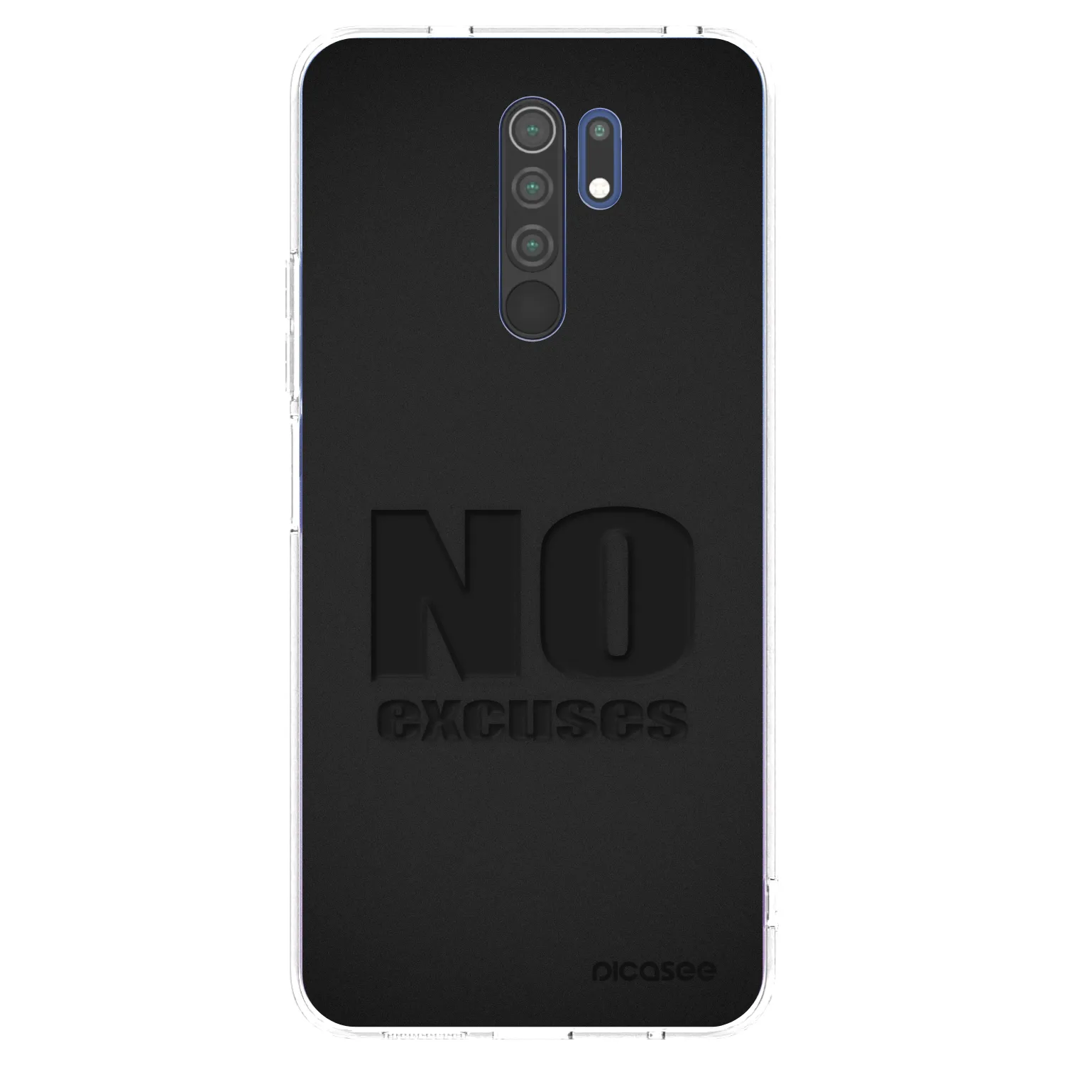 Picasee Xiaomi Redmi 9 Hülle - Transparentes Silikon - No Excuses