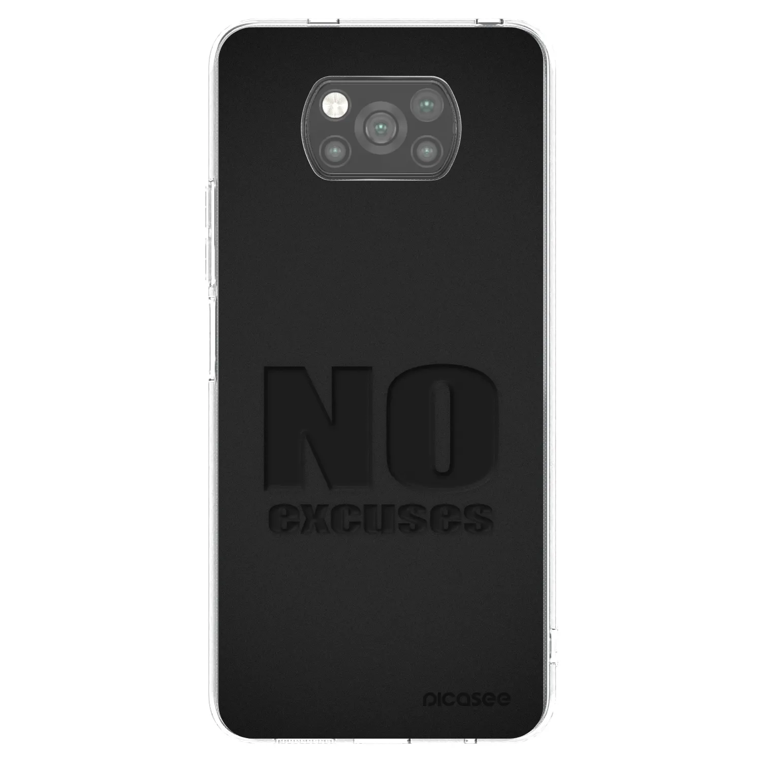 Picasee Xiaomi Poco X3 Hülle - Schwarzes Silikon - No Excuses