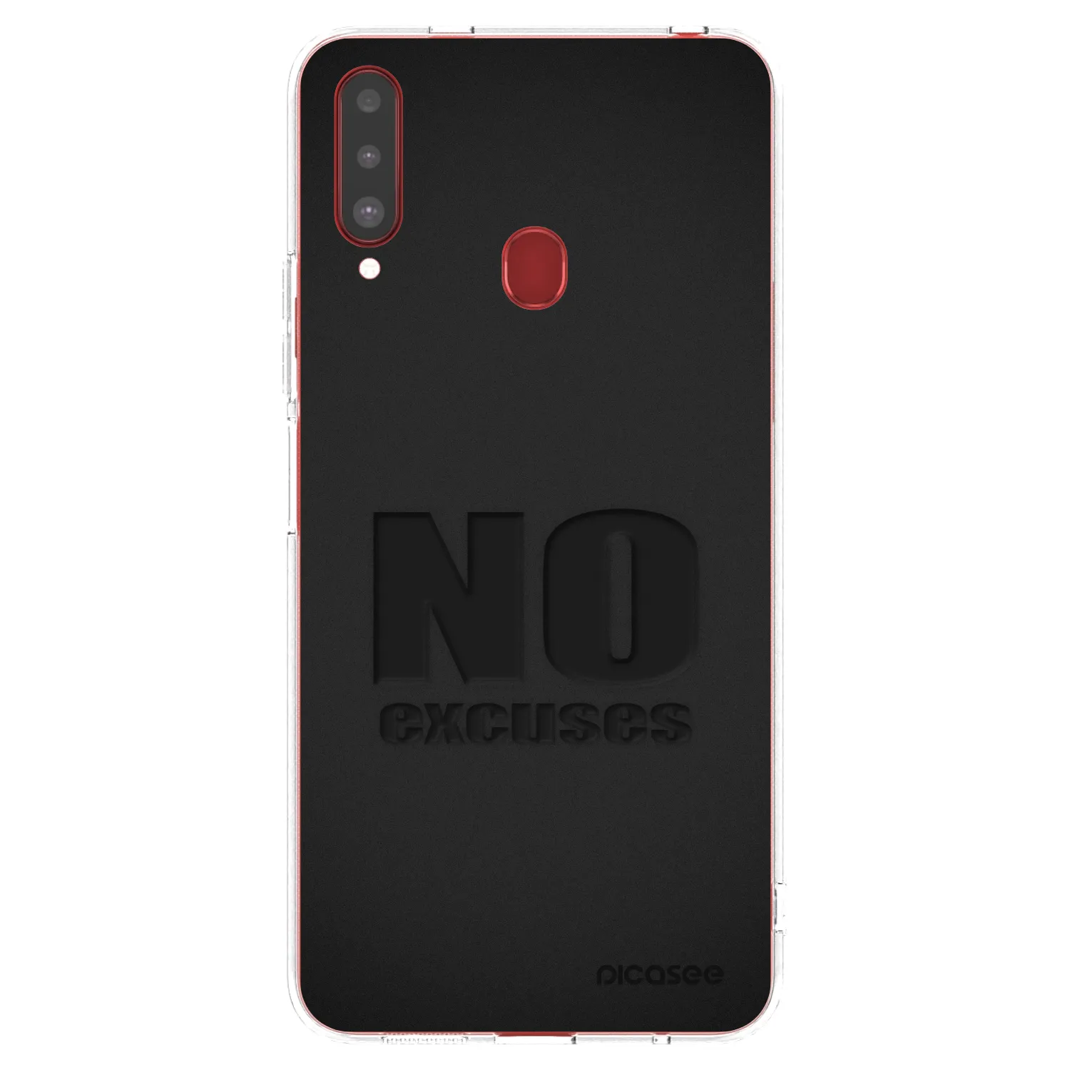 Picasee Samsung Galaxy A20s Hülle - Transparentes Silikon - No Excuses