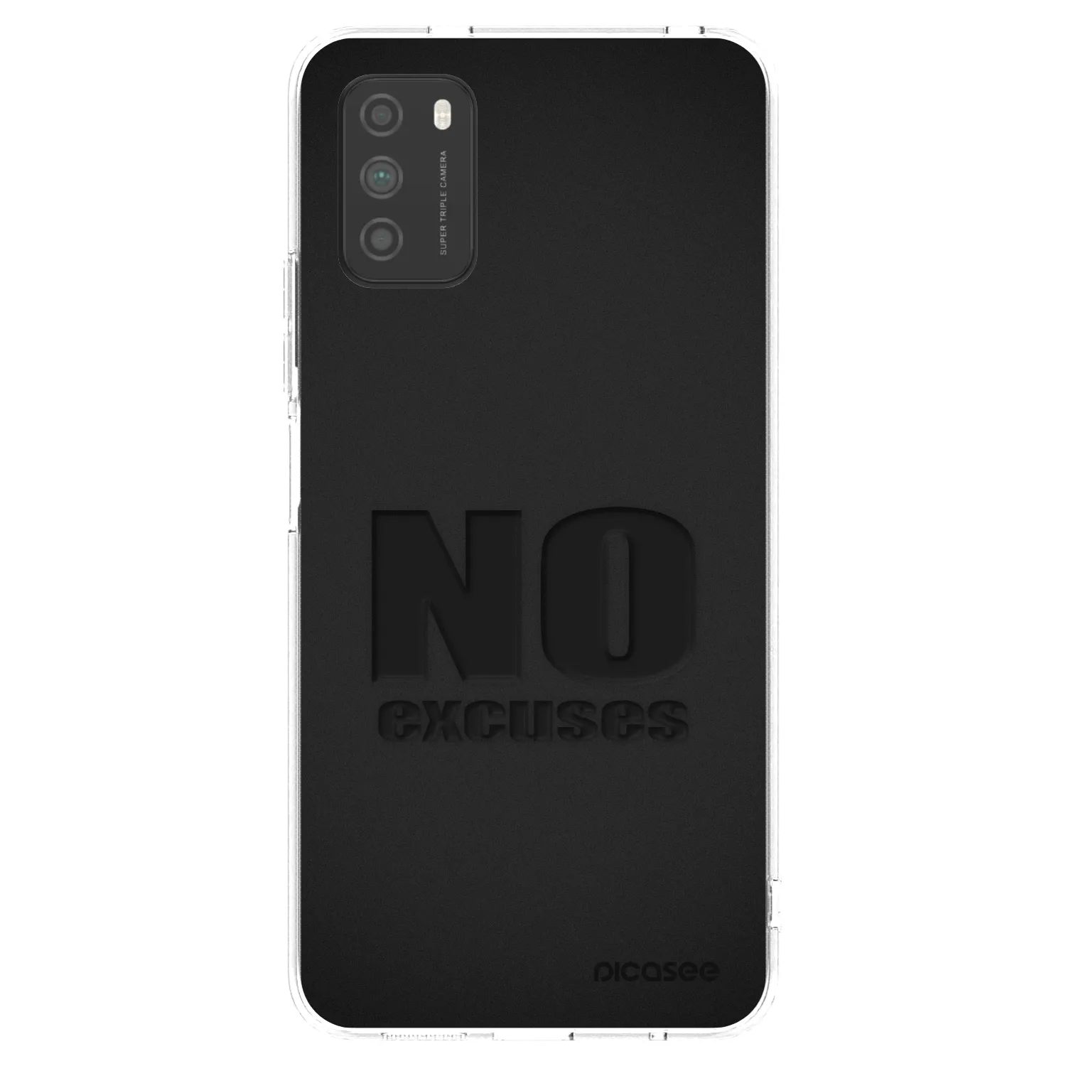 Picasee Xiaomi Poco M3 Hülle - Transparentes Silikon - No Excuses