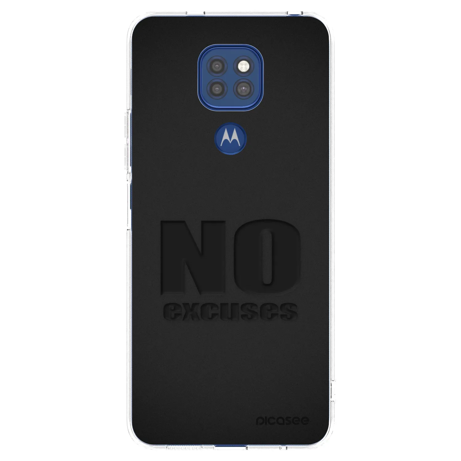 Picasee Motorola Moto G9 Play Hülle - Transparentes Silikon - No Excuses