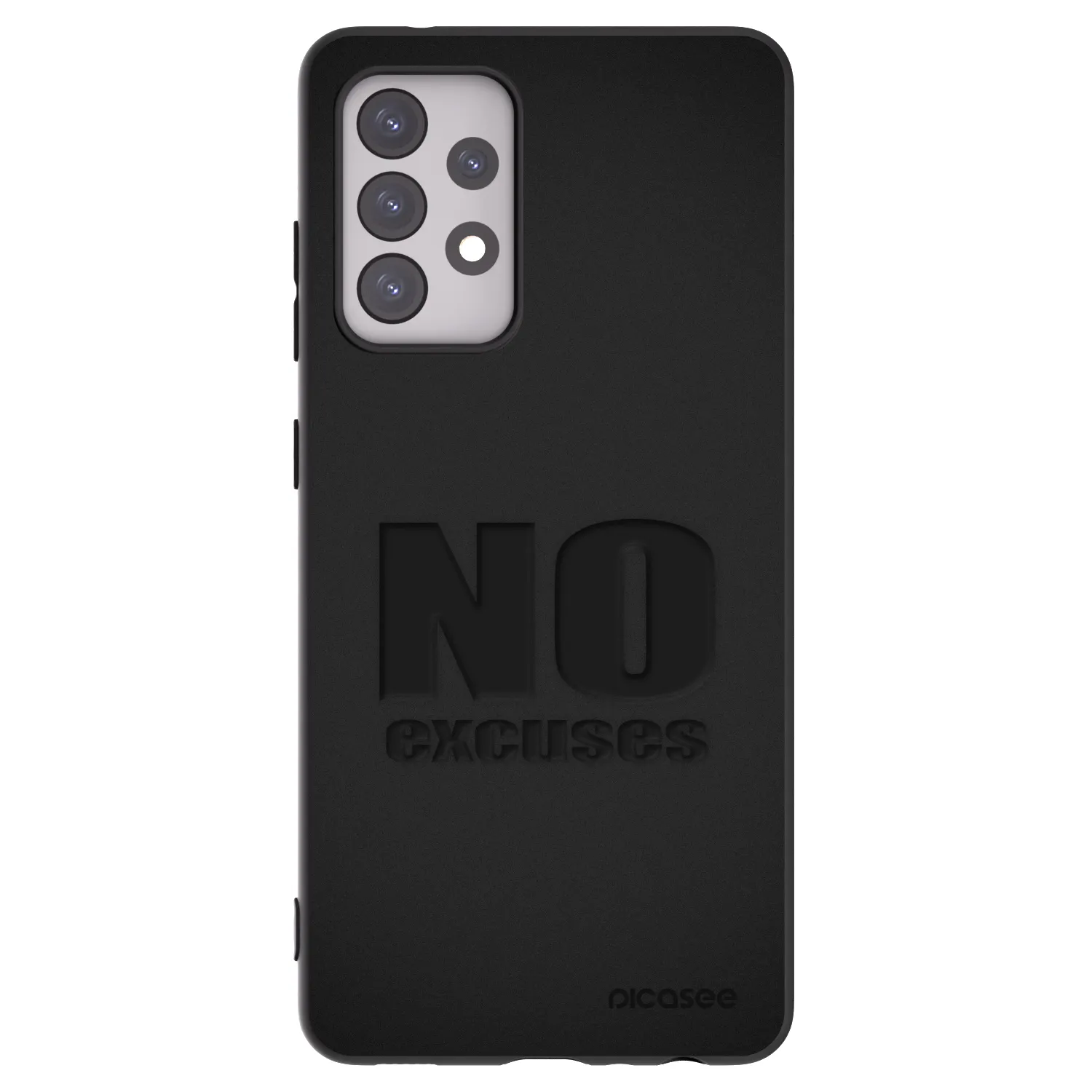Picasee Samsung Galaxy A52 5G A525F Hülle - Schwarzes Silikon - No Excuses