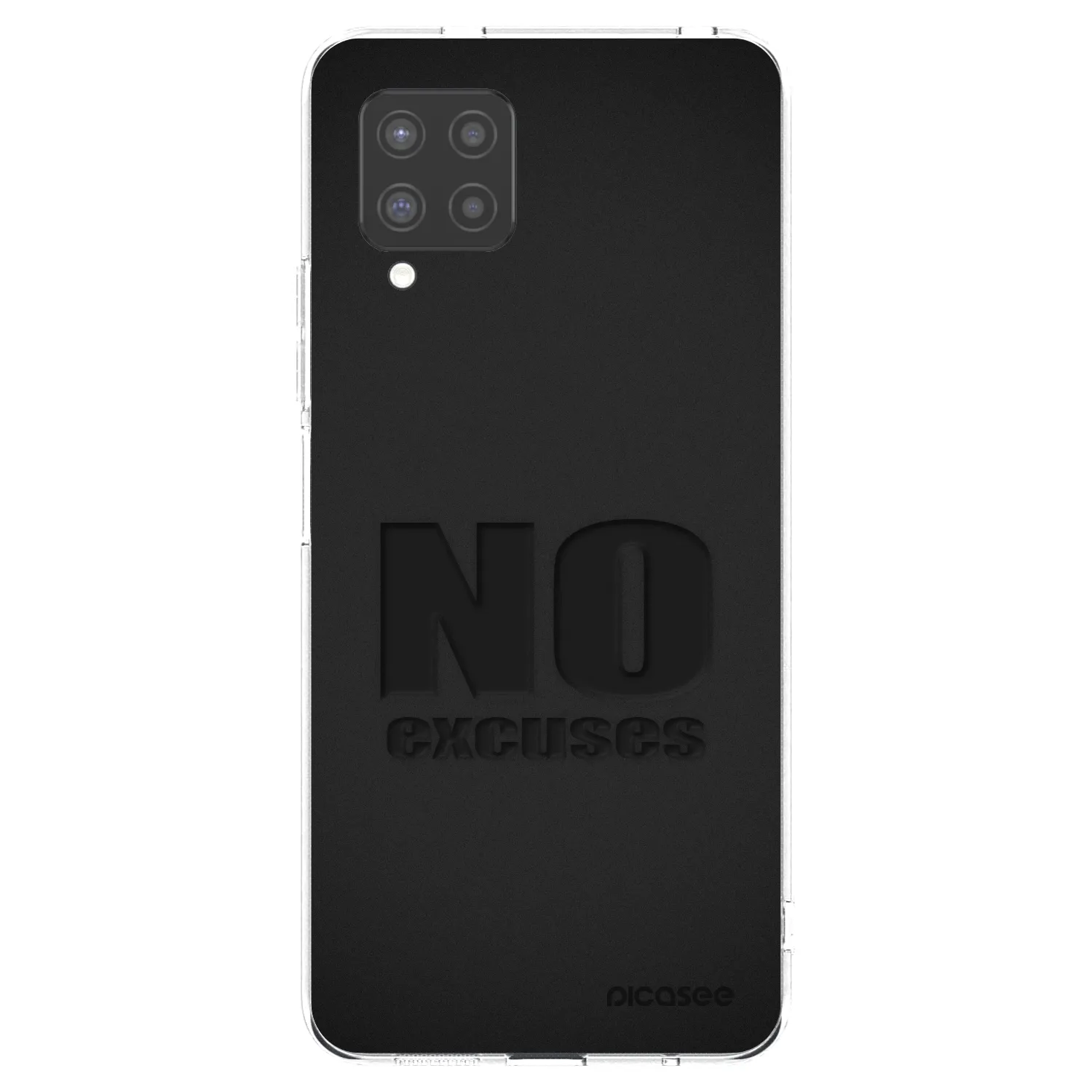 Picasee Samsung Galaxy A42 A426B Hülle - Transparentes Silikon - No Excuses