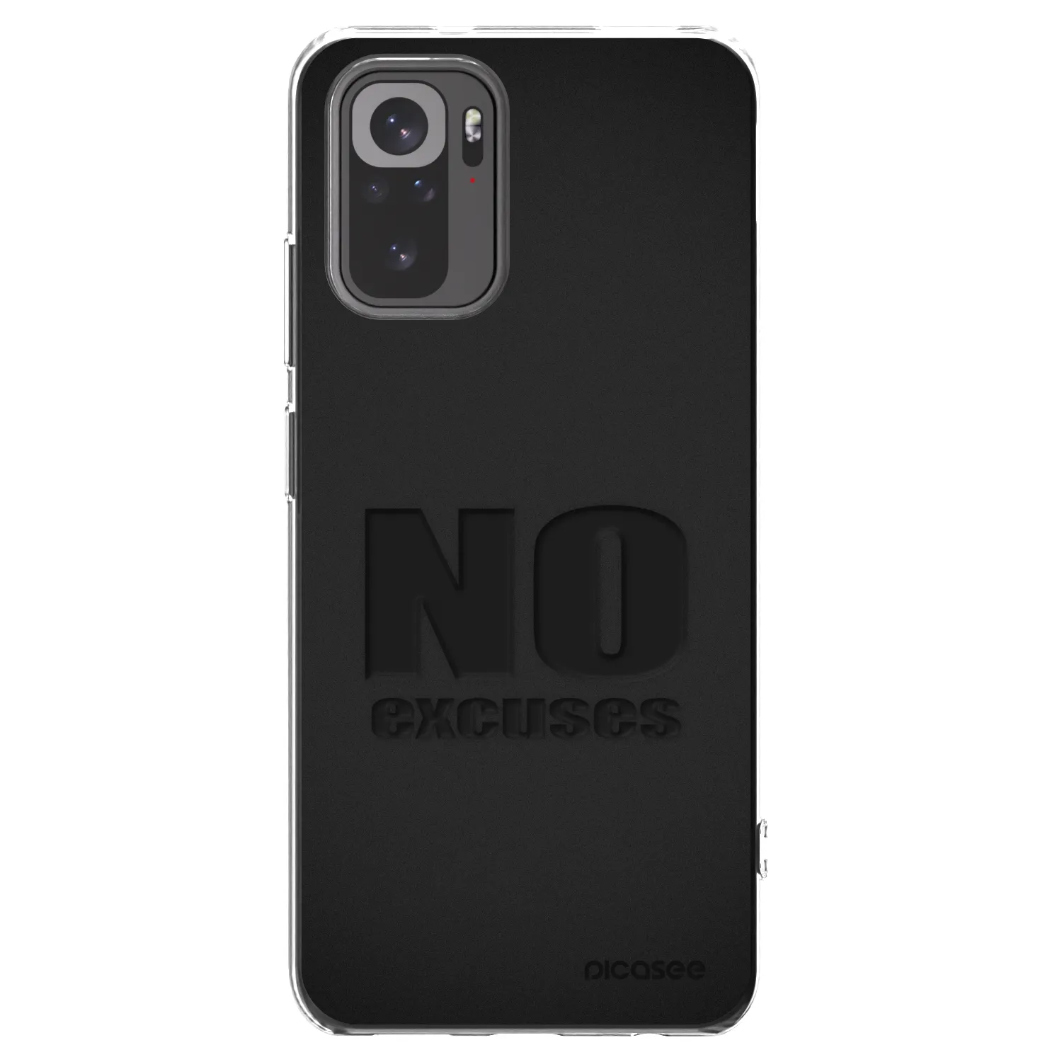 Picasee Xiaomi Redmi Note 10S Hülle - Transparentes Silikon - No Excuses
