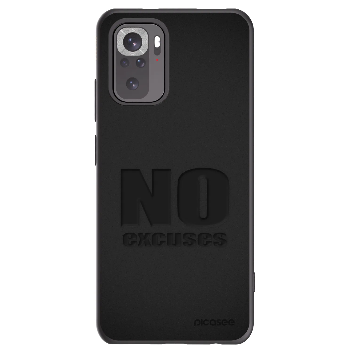 Picasee Xiaomi Redmi Note 10S Hülle - Schwarzes Silikon - No Excuses