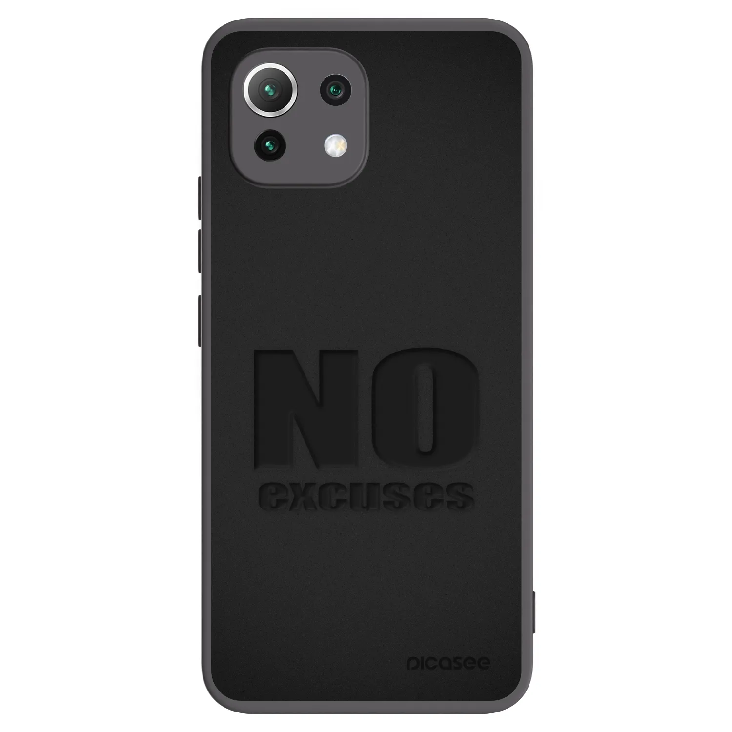 Picasee Xiaomi Mi 11 Lite Hülle - Schwarzes Silikon - No Excuses