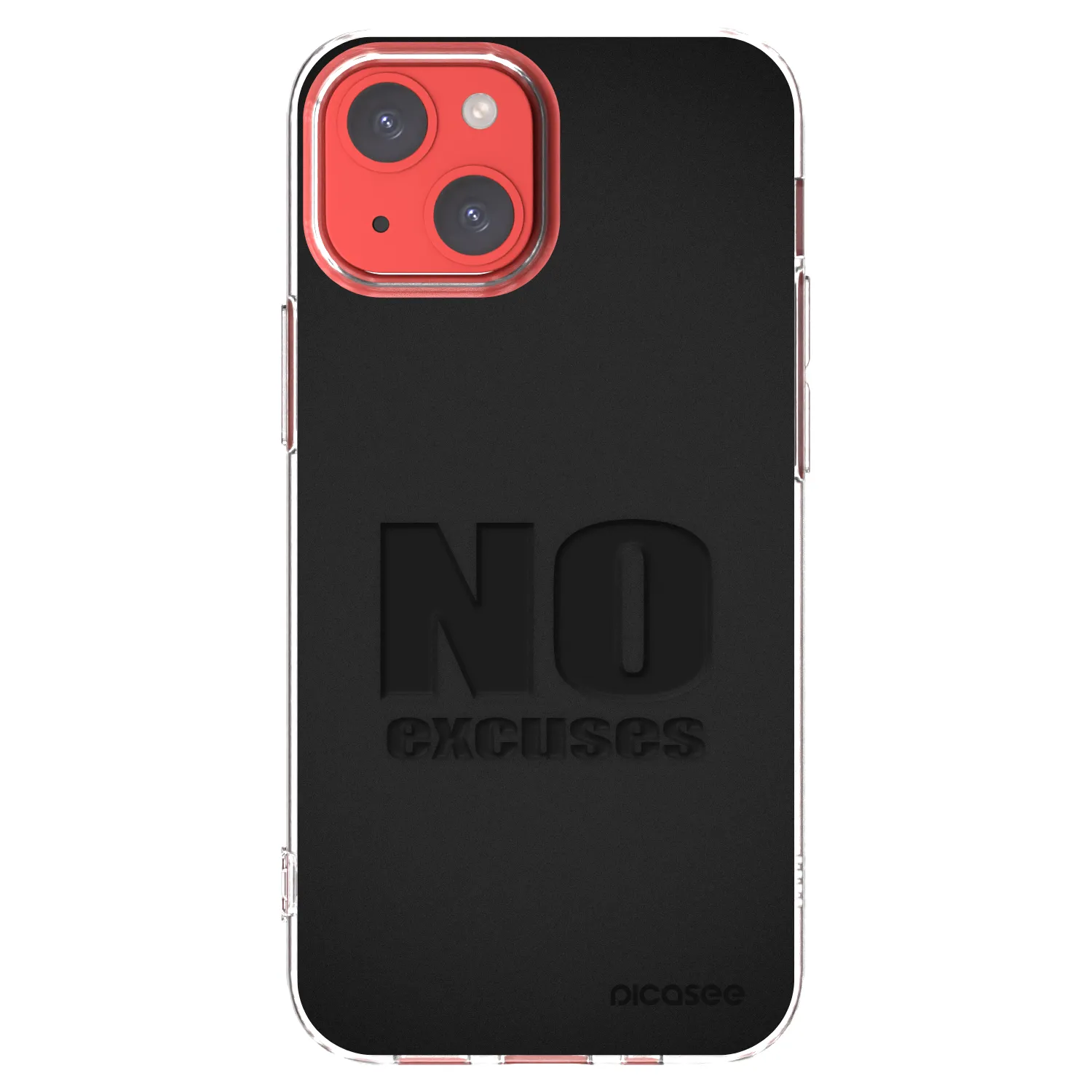 Picasee Apple iPhone 13 mini Hülle - Transparentes Silikon - No Excuses