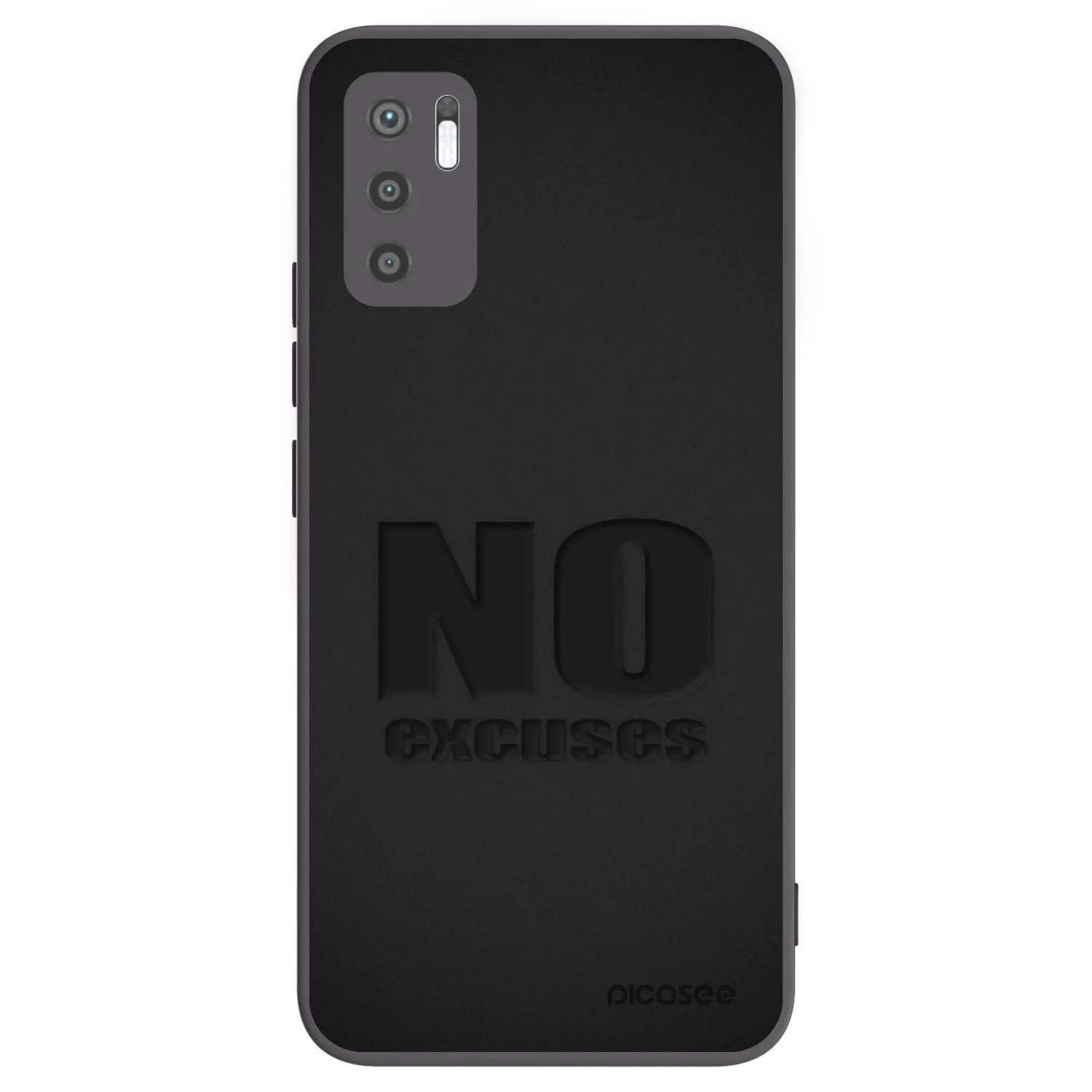 Picasee Xiaomi Redmi Note 10 5G Hülle - Schwarzes Silikon - No Excuses