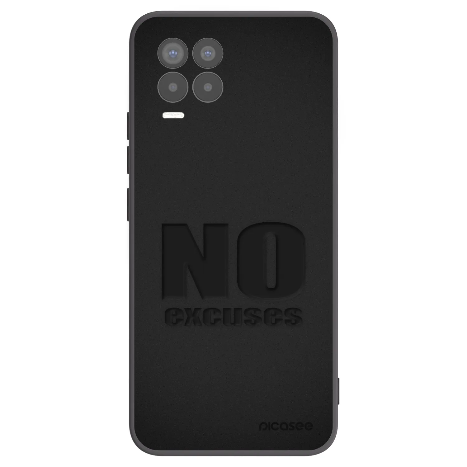Picasee Realme 8 4G Hülle - Schwarzes Silikon - No Excuses