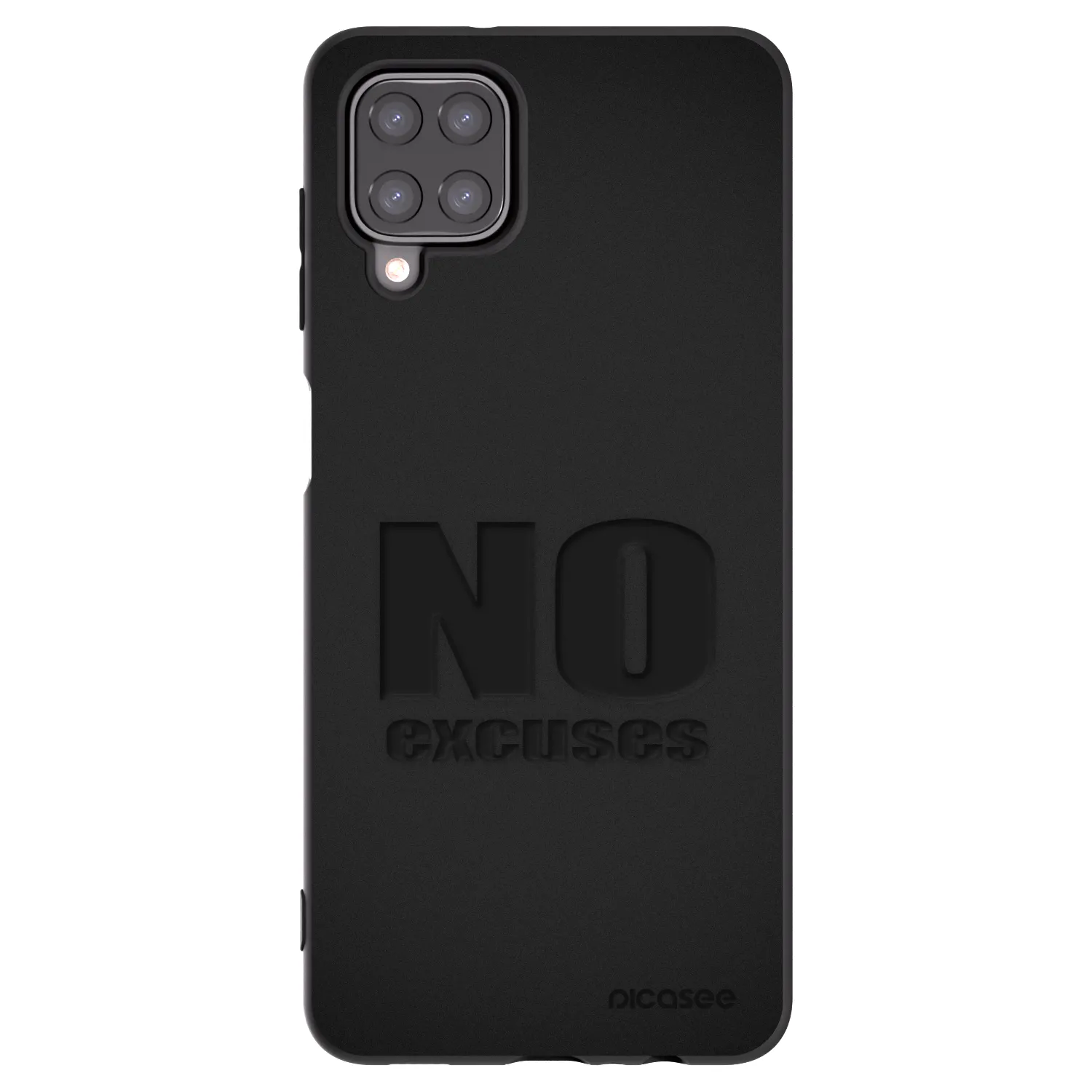 Picasee Samsung Galaxy M12 M127F Hülle - Schwarzes Silikon - No Excuses