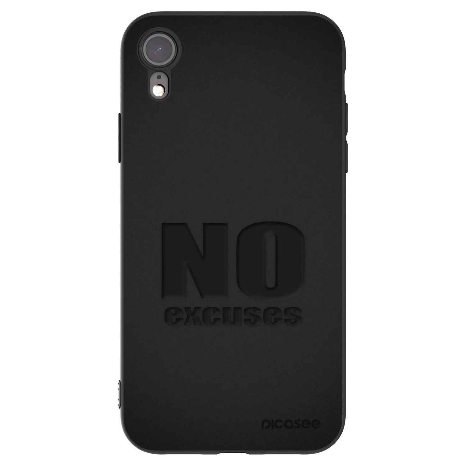 Picasee Apple iPhone 6 Plus/6S Plus Hülle - Schwarzes Silikon - No Excuses