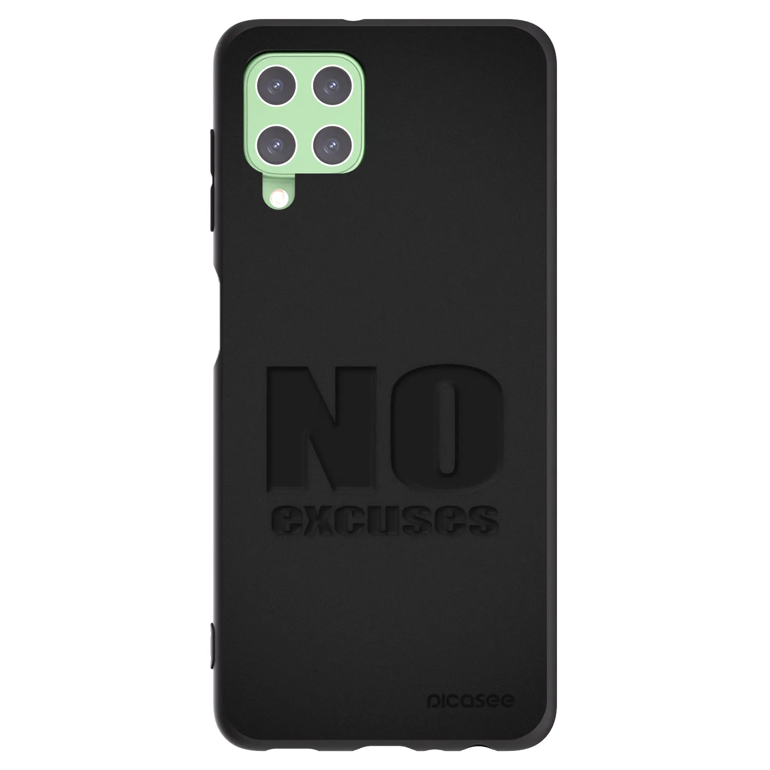 Picasee Samsung Galaxy A22 A225F 4G Hülle - Schwarzes Silikon - No Excuses