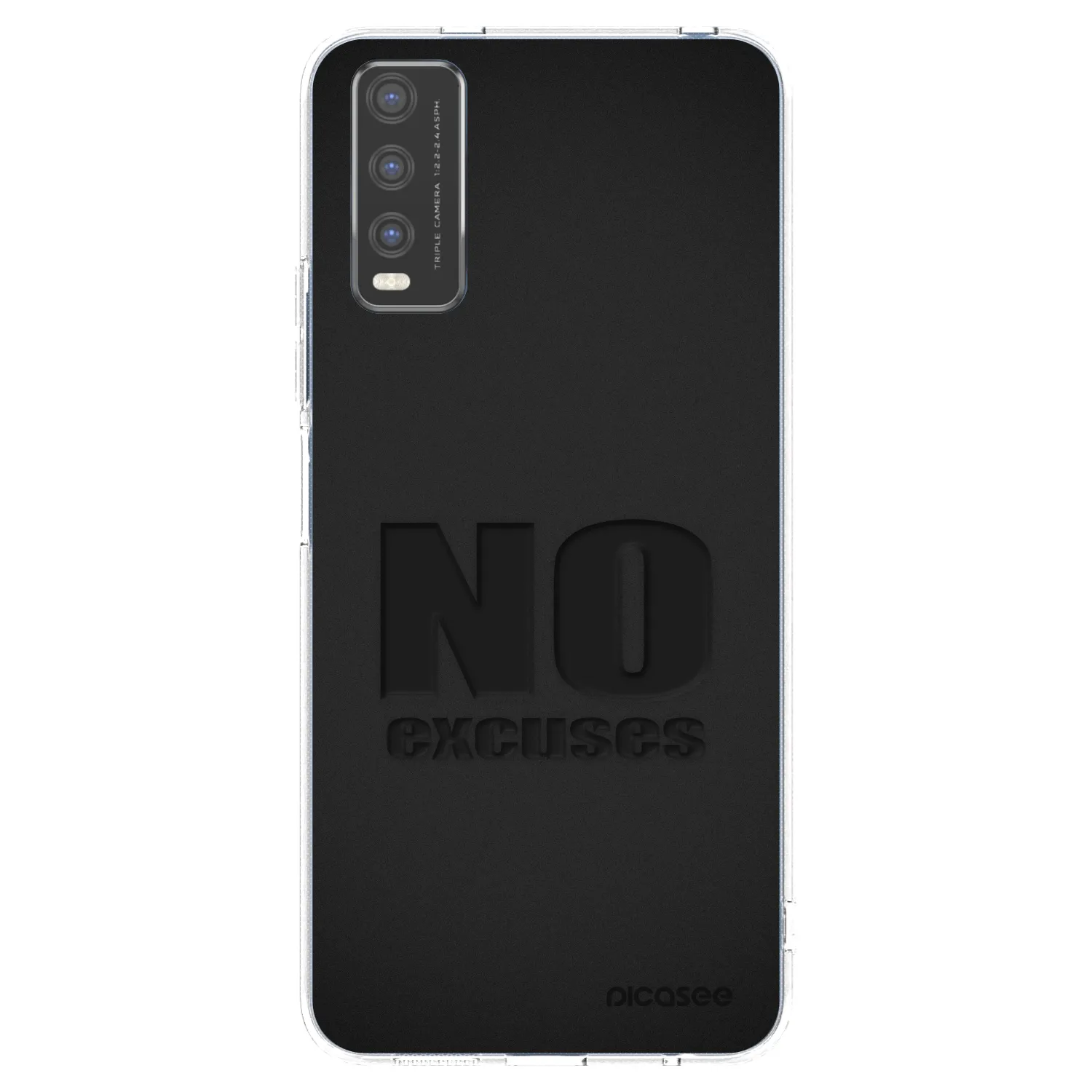 Picasee Vivo Y20s Hülle - Transparentes Silikon - No Excuses