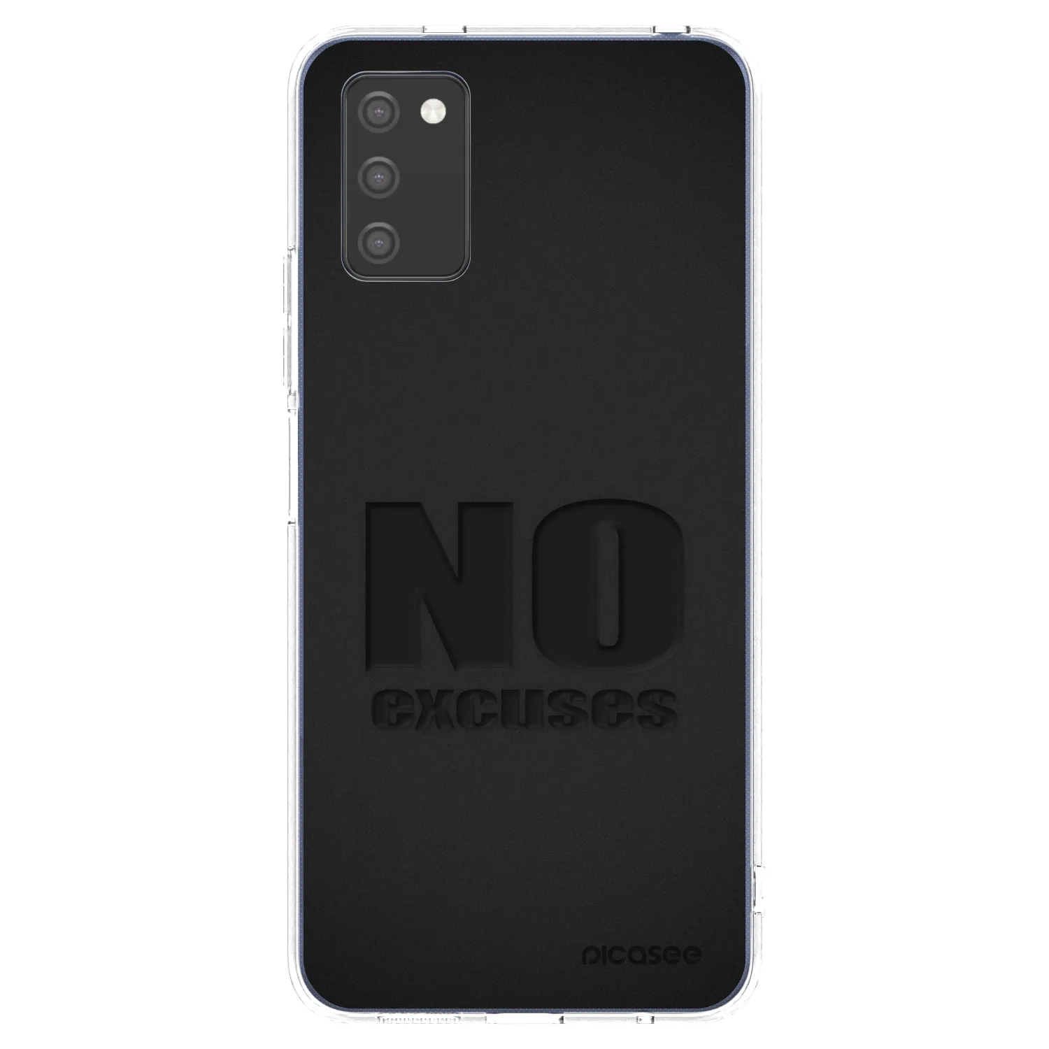 Picasee Samsung Galaxy A03s A037G Hülle - Transparentes Silikon - No Excuses
