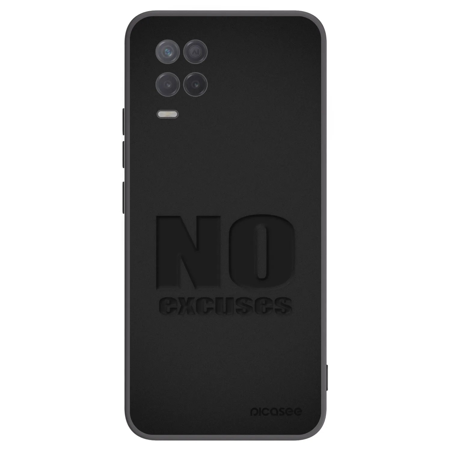 Picasee Realme 8 5G Hülle - Schwarzes Silikon - No Excuses
