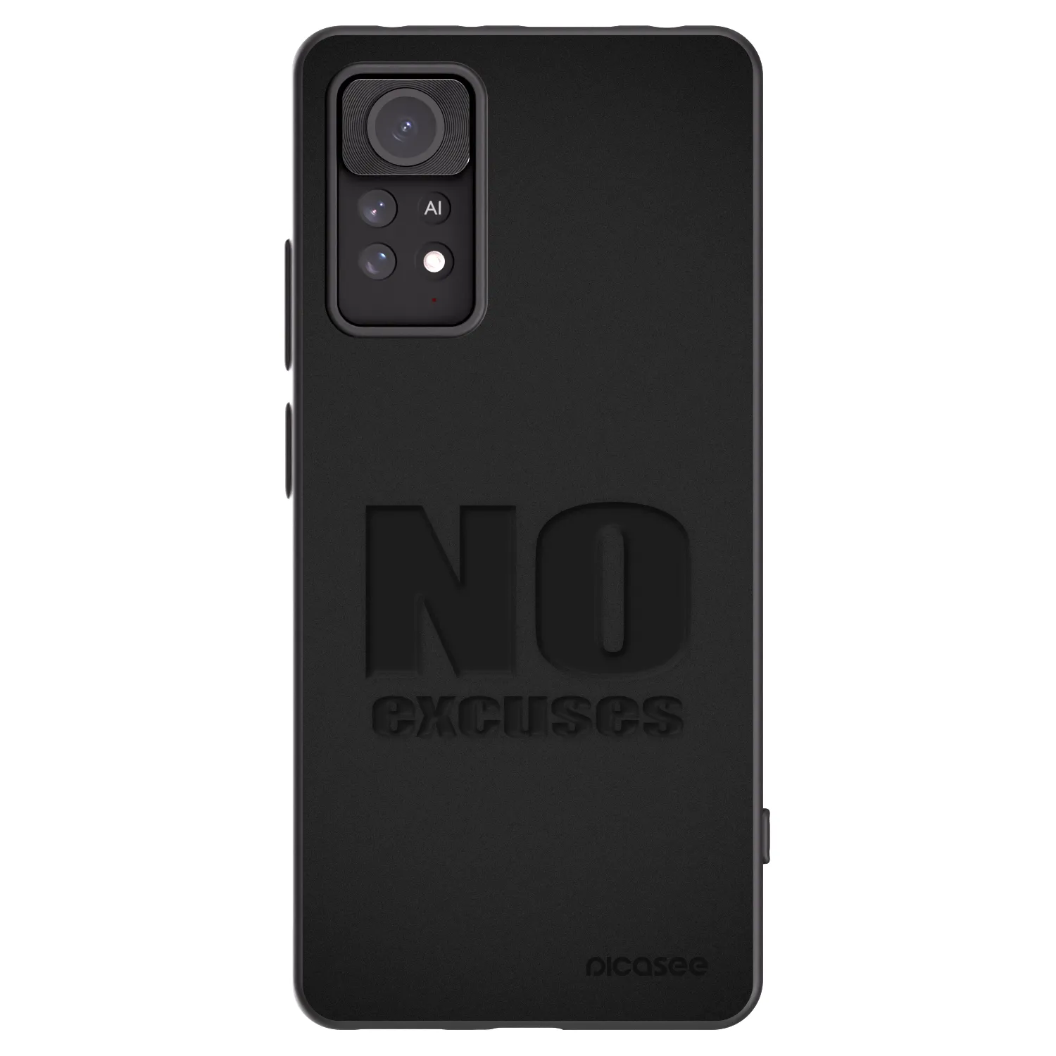 Picasee Xiaomi Redmi Note 11 Pro 5G Hülle - Schwarzes Silikon - No Excuses
