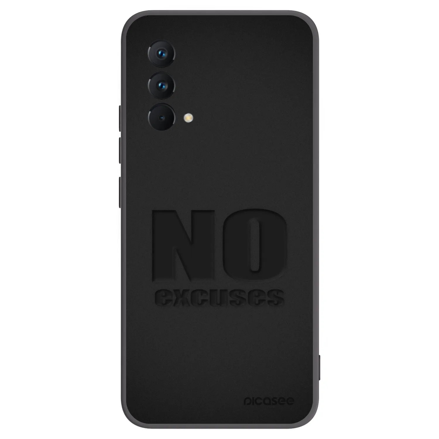 Picasee Realme GT Master Edition 5G Hülle - Schwarzes Silikon - No Excuses