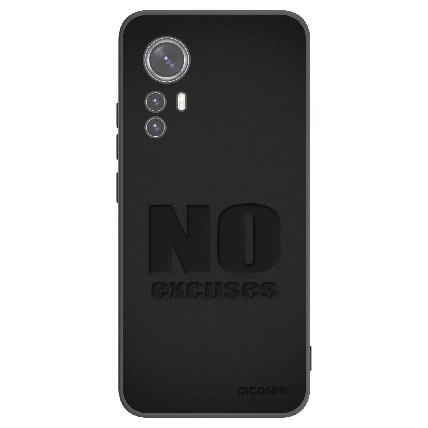 Picasee Xiaomi 12 Hülle - Schwarzes Silikon - No Excuses